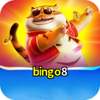Imagem promocional da bingo8 mostrando a plataforma e suas vantagens