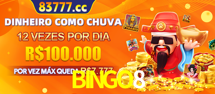 Banner do programa de recompensas Recomende para amigos do BINGO8, detalhando os bônus por convidar amigos, com prêmios que chegam a R$288.888.